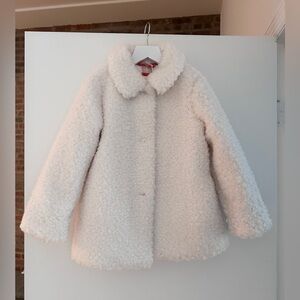 Mini Boden Fleece Sherpa Dress Coat